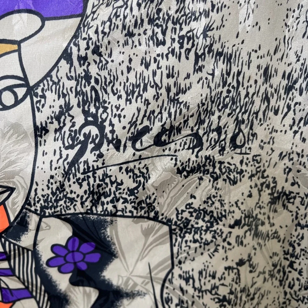 Vintage Picasso Abstract Face Scarf Women Multicolor Cubist Art Print Jacquard